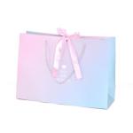 Spot Varnishing Ribbon Paper Bag Eco Friendly Recycled Paper Shopping Bags