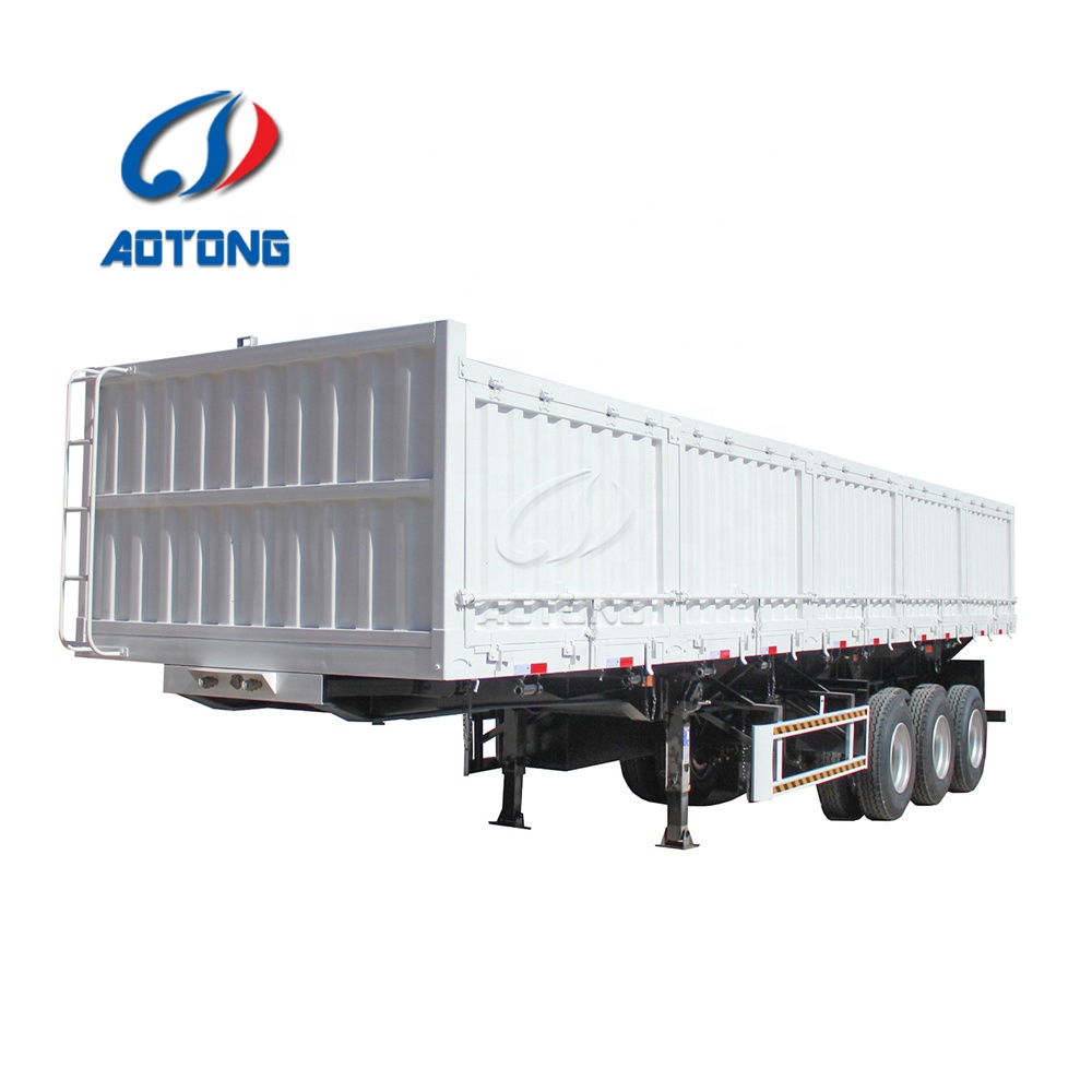 Standard Landing Gear 60 Cubic Meter Hydraulic Side Tractor Tipper Dump Semi Trailer