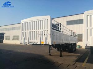 Quality 3 Axle 50 Tons Fence Cargo Trailer 18mm Thickness Rim wholesale