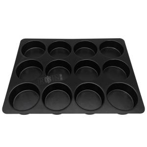Quality Round Black Plastic Chocolate Packaging Vacuum 12 Cavity Plastic Chocolate Tray wholesale