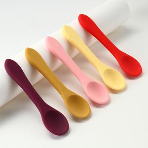 Quality Safe BPA Free Silicone Infant Spoons Non Toxic Microwaveable wholesale