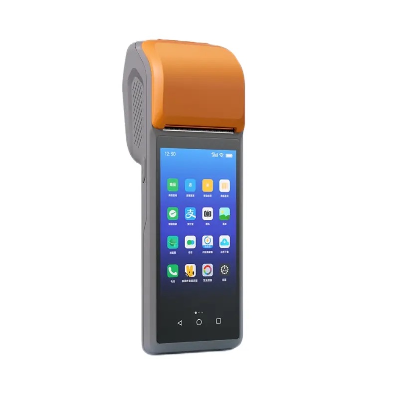 1/2GB RAM Mobile POS Android Terminal with Restaurant POS Software and Built-in Receipt Printer