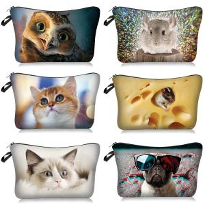 Quality New animal 3d printed makeup dumpling bag wholesale