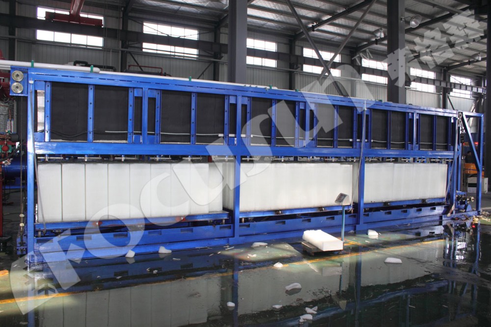 Milky White 27 Tons Direct Refrigeration Block Ice Maker with Video Outgoing-Inspection
