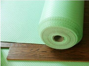Embossed Patterns customized Acoustic Moistureproof 1mm IXPE foam pad backing for rigid core luxury vinyl flooring
