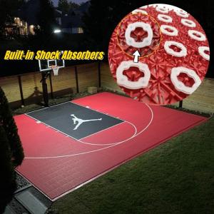 Quality 34x34cm*1.8cm anti-slip material Multi Sport pP Interlocking Tiles Outdoor Sports Floor basketballTiles wholesale