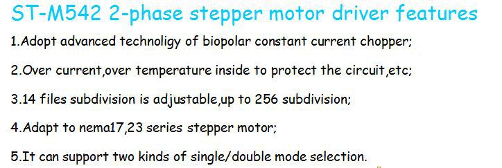 M542 stepper motor driver for stepper motor