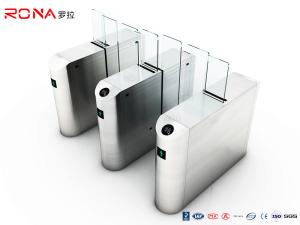 Quality Electronic Security Sliding Turnstile Gate Full Height SUS304 Material RFID Card Reader wholesale
