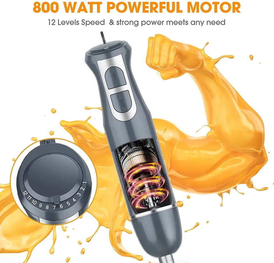 3 In 1 400W Immersion Stick Blender Multi Function With DC Motor