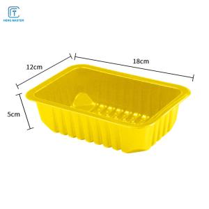 Quality FDA Yellow 18*12*5cm Frozen Food Tray Packaging wholesale