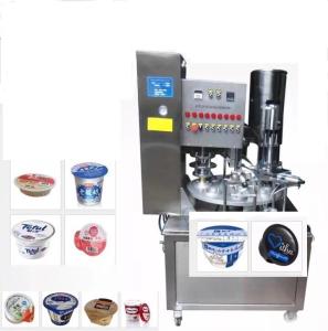 Quality 2 Heads 50g Cup Filling Sealing Machine HT-NC-2 Rotary Cup Sealing Machine wholesale