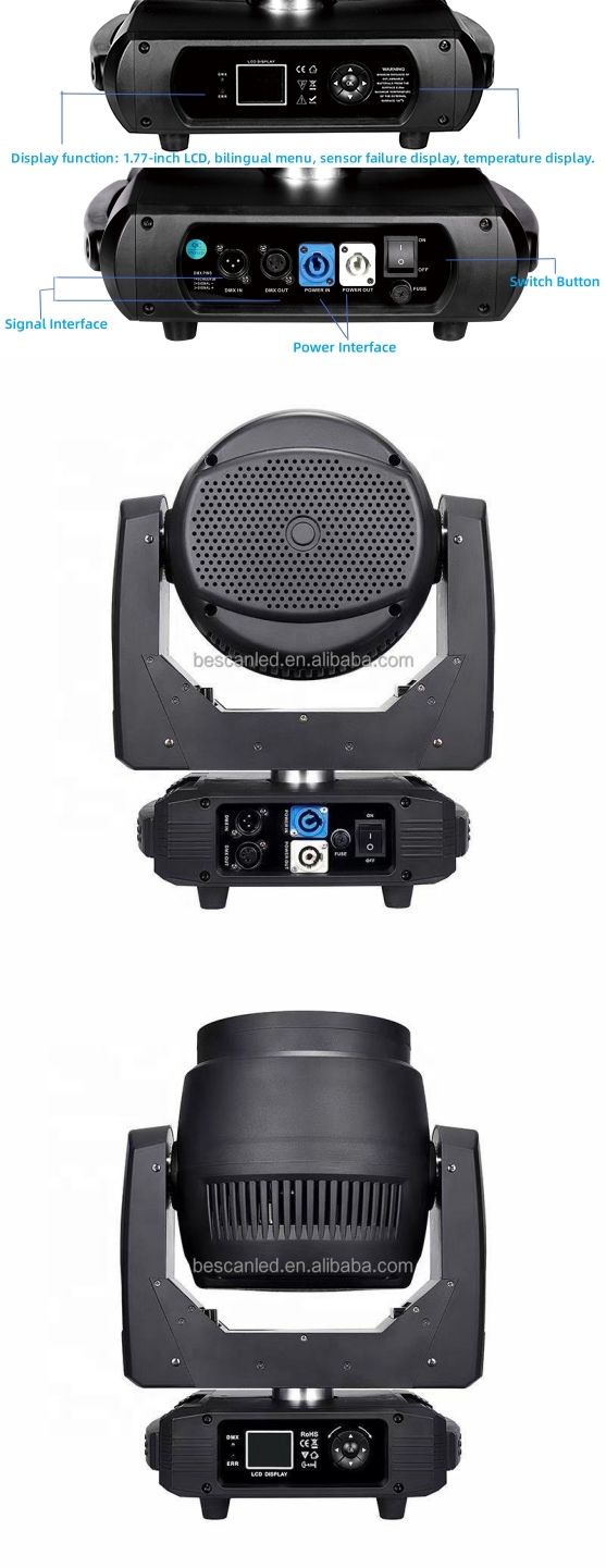 40w 4in1 LED Moving Head Lights for Night Club Stage DJ Disco Outdoor Party Lighting
