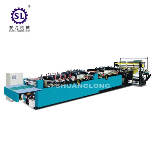 Stand Up Zipper Pouch Bag Making Machine Three Side Sealing Laminated Film