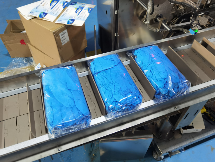 Automatic Glove Packing Cartoning Machine 1.5KW Mechanical Driven