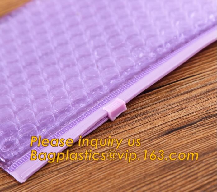 Cosmetic Pink Slider Padded Bag/Silver k Bag With Bubble,Padded Envelopes Cheap Aluminium Foil k Holographic