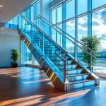 Polished SSS Stainless Steel Handrails with 6-12mm Side Steel Thickness for