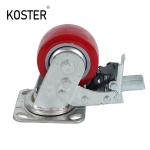 Industrial Caster Wheel 2 Inch Fixed PU Material MW Caster Heavy Duty Rotating
