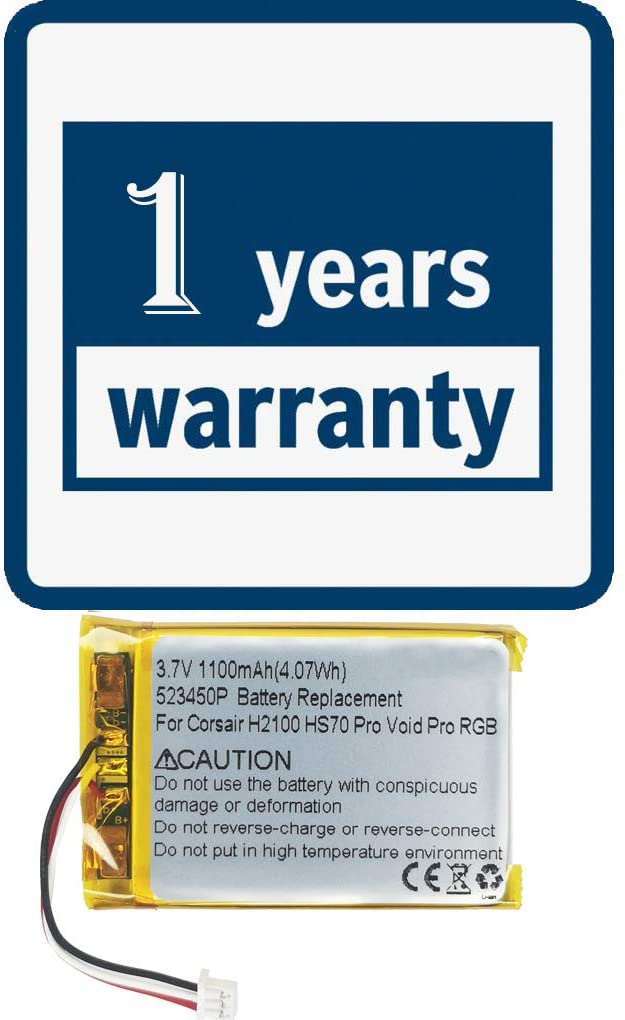 3.7V 1100mah Corsair Void Pro / Corsair Void Battery Replacement 523450P