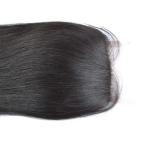 Hot Sale 4x4 Size 1b Color Silky Straight Top Lace Closure With Baby Hair In