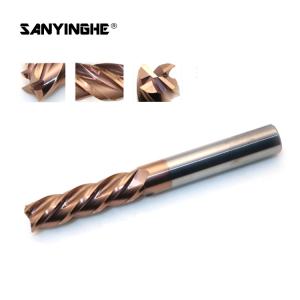 Quality 12mm Long Shank End Mill HRC55-60 4 Flutes CNC Milling Cutter Flat Carbide wholesale