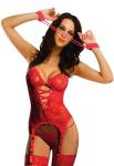Straps sexy lingerie hot bustier with matching G string