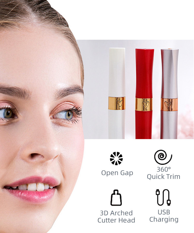 150mAh 60 Minutes 15mm 0.2W LED Eyebrow Trimmer Pen