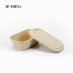 Biodegradable Takeaway Sugarcane Food Container 650ml Greaseproof Paper