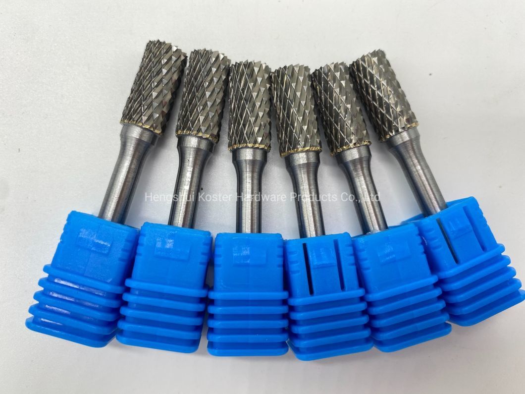 Sc-5 Strawberries Carbide Burr 1/4 Inch Shank Cylinder Ball Shape with End Cut Podiatry Carbide Burrs for Stone