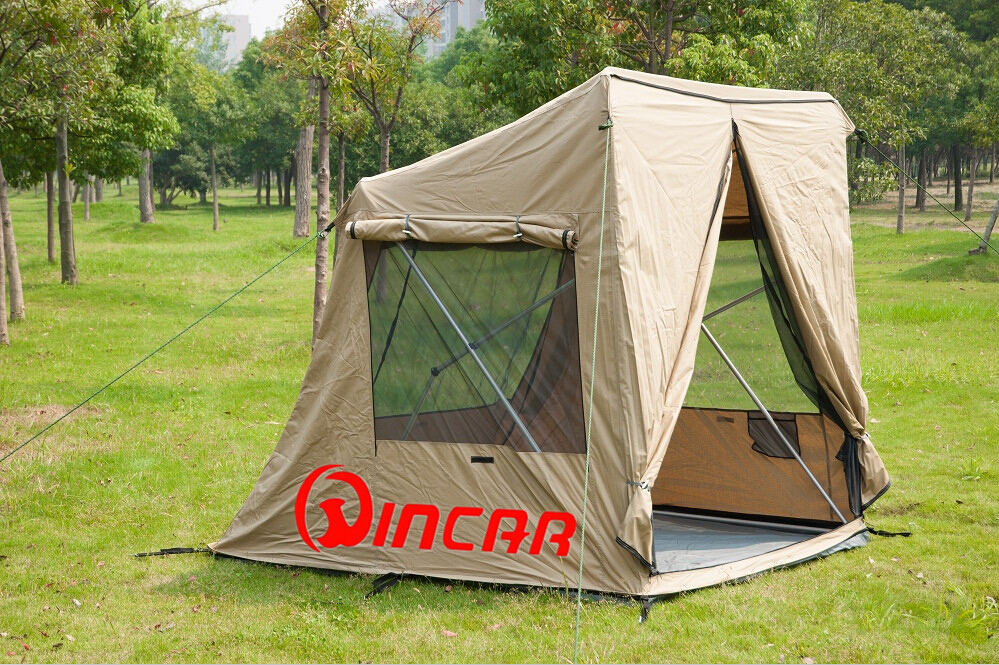 Camping ground tent 260G waterproof ripstop Canvas from Ningbo Wincar easy to set up