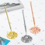 Diamond Table Stand Swivel Ball Pen Hotel Reception Rose Gold Silver Table Ball