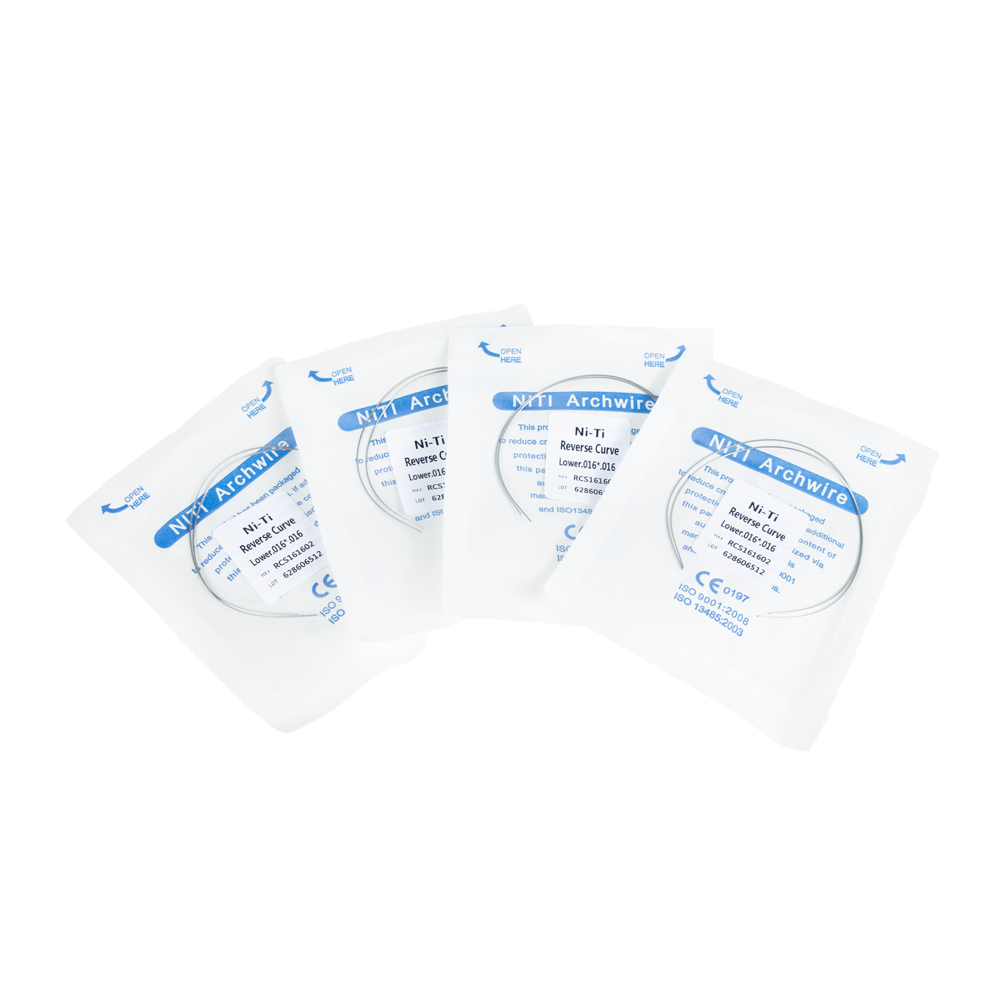 NiTi Rectangular Wires for Orthodontic Treatment Reverse Curve Design and CCC Certification