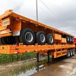 3 4 Axle 40ft 50 Ton Flatbed Container Semi Trailer Transport Semi Trailer For
