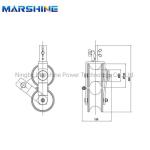 Aerial Cable Stringing Pulley Roller Wire Rope Sheave Alloy Material