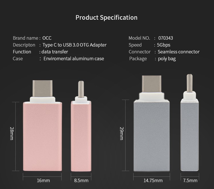 OTG USB Type C Adapters