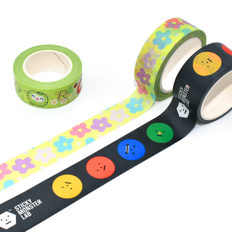 Writing Printed Custom Japanese Paper Gift Box Decoration Tropical Breeze Washi Tape