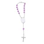 Multicolor Beads Sublimation Rosary Bracelet Christian Cross Bracelet Sublimatio