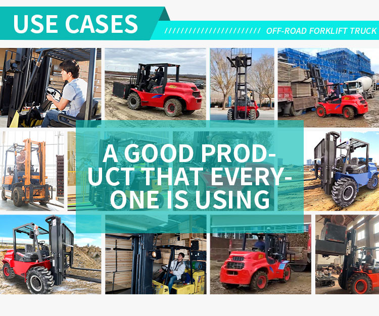 Four Wheel Electric Forklift 4X4 Integrated Rough Terrain 4.5t Forklifts