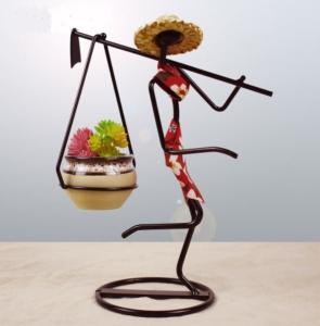 Quality Creative Girl Flower Potted Florets Succulent Pot for Home Decoration wholesale