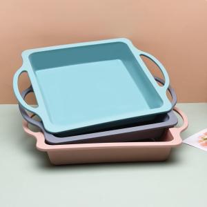 Quality Tasteless Rectangular Silicone Bread Pan 23x20cm wholesale