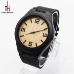 Men Minimalist Leather Watch / Black Leather Band Watches Create Your Own Brand