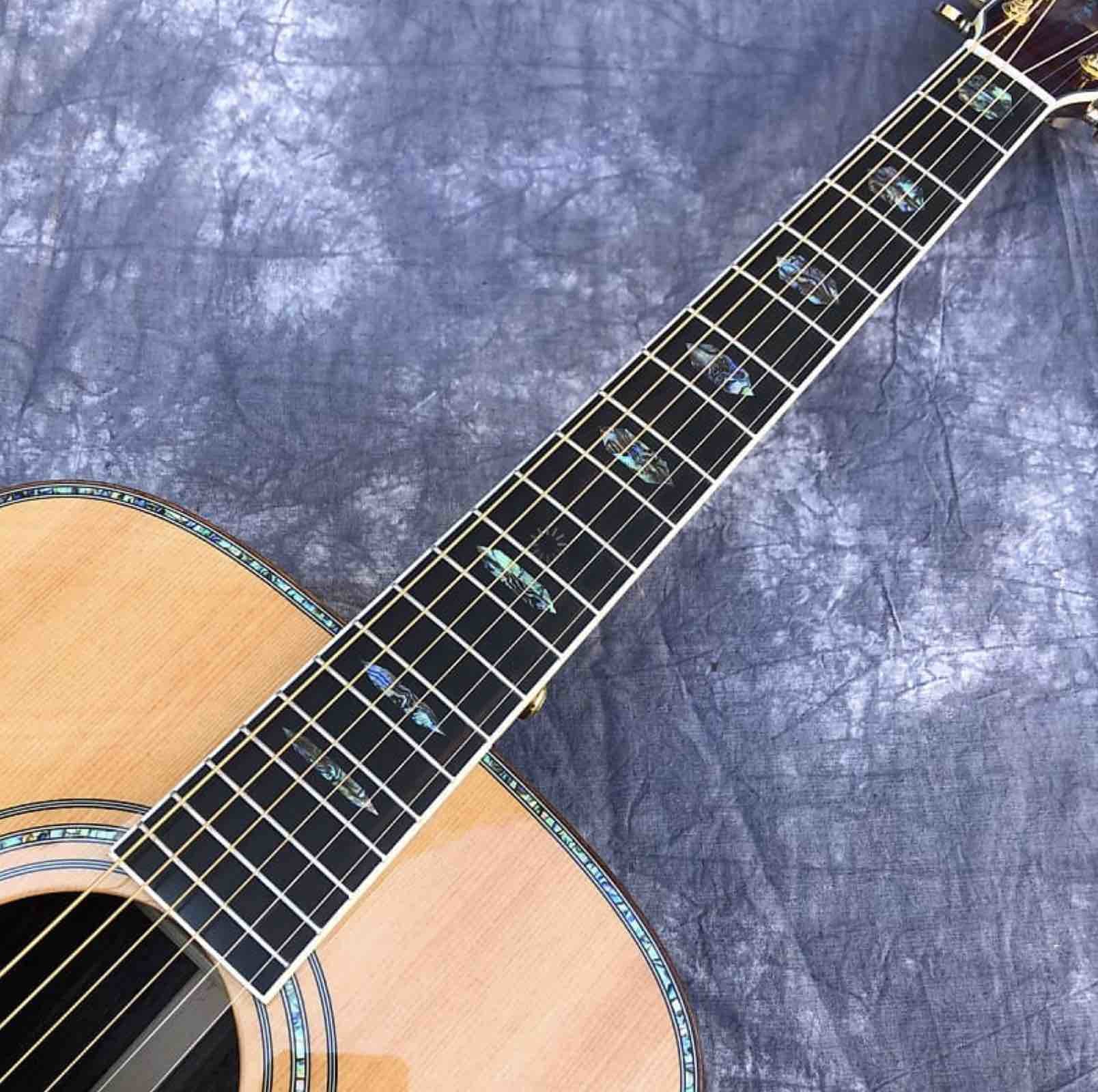 Ebony Fingerboard Solid Spruce 45D Style Acoustic Guitar Cocobolo Acoustic Guitar