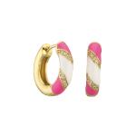 Micro Dripping Oil Earring OEM Diy Zircon Stone Gold Earrings