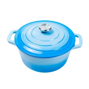 Quality OEM CAST IRON CASSEROLE TWO HANDLES ROUND CASSEROLE DISH WITH LID wholesale
