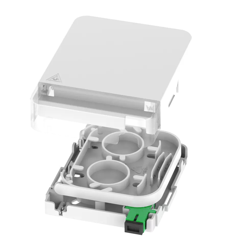 1 Core SC APC Type Fiber Optic Face Plate for Indoor in FTTH Network 116*85*22mm Size