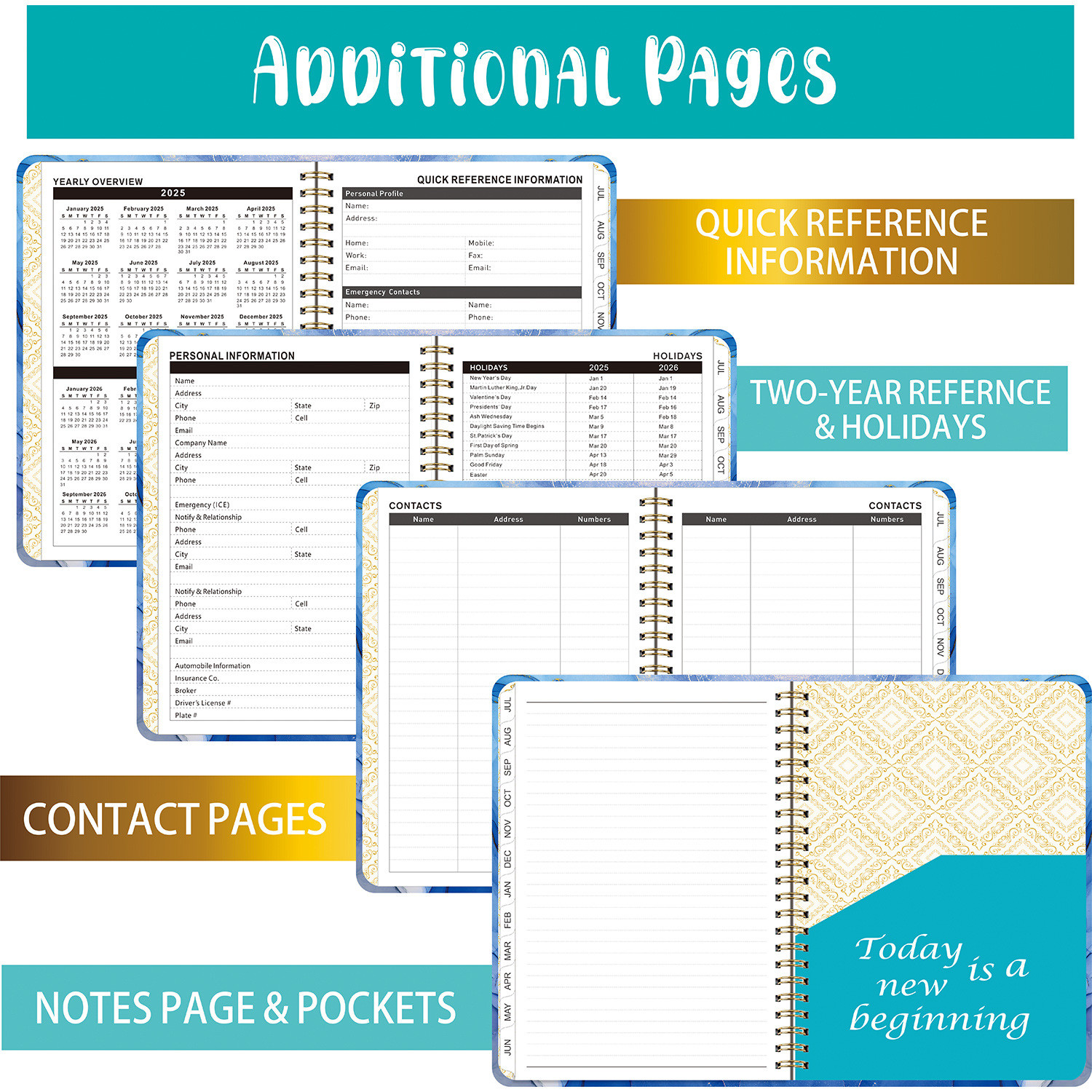 Pastel Color Scheme And High Durability Spiral Hardcover Notebook For Standard Business Needs