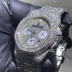 Quality Hiphop Moissanite Bust Down Watch Fashion Bling Vvs Moissanite For Women wholesale