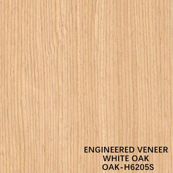 Door Skin OEM Engineered Wood Veneer White Oak Yellow Vertical Grain H6205S 2500