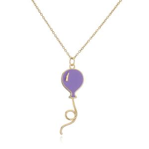 Quality Enamel Balloon 18k Gold Jewelry Gold Plated Stainless Steel Necklace wholesale