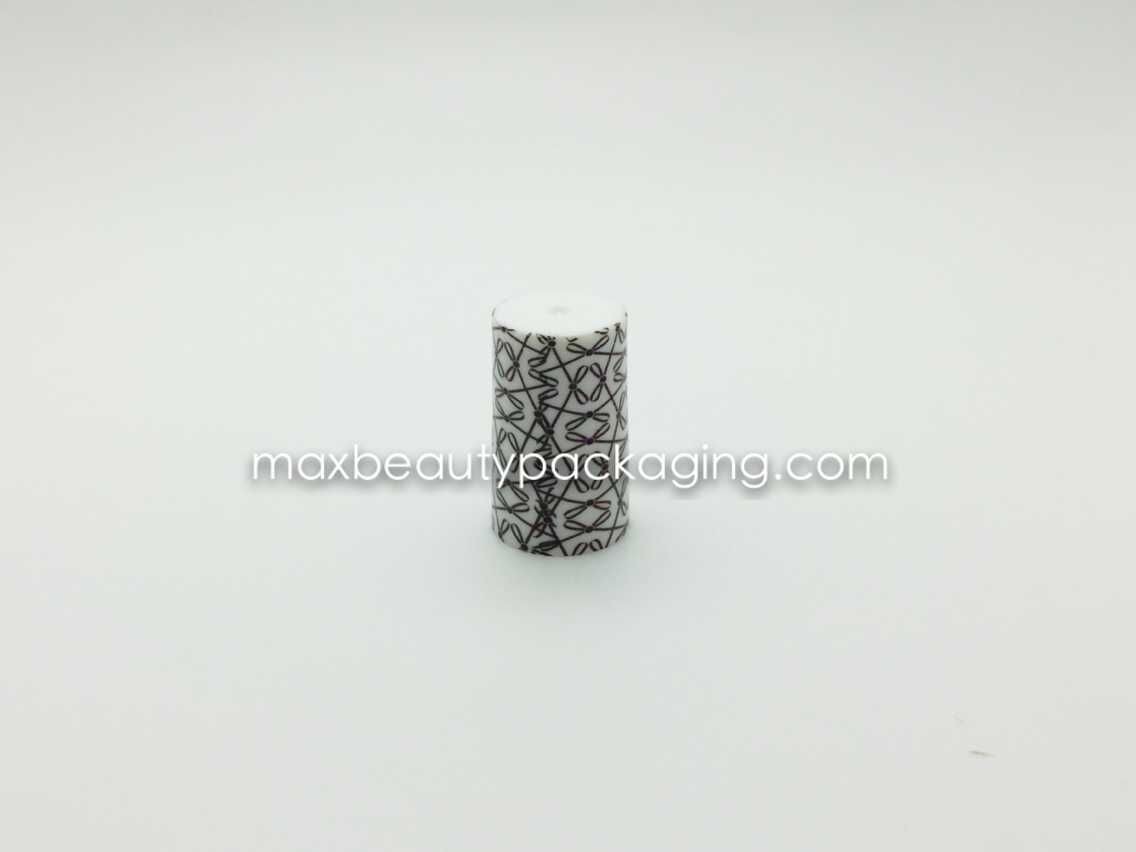 N1003C nail polish cap nail polish packaging plastic cap shiny white injection cap with printing uv coating color