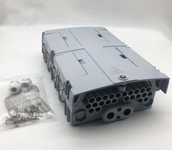 Outdoor Fiber Optic DistributionPC ABS 24 Core Fiber Optic Distribution Box IP65 GREY COLOR